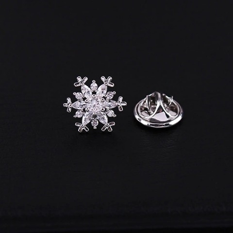 [Noel] Pin Cài Áo HimHip Hoa Tuyết Trắng Mini Thanh Lịch HKCC Đính Phale 1.2cm