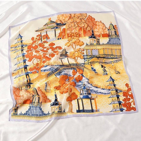 Khăn Lụa Cao Cấp HimHip 65x65cm Khăn Quàng Quà Tặng Khăn - 43