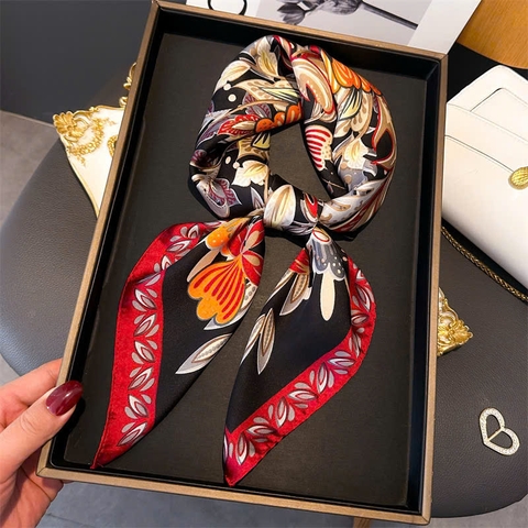 Khăn Lụa Thời Trang HimHip 70x70cm Khăn Quàng Quà Tặng Khăn - 303