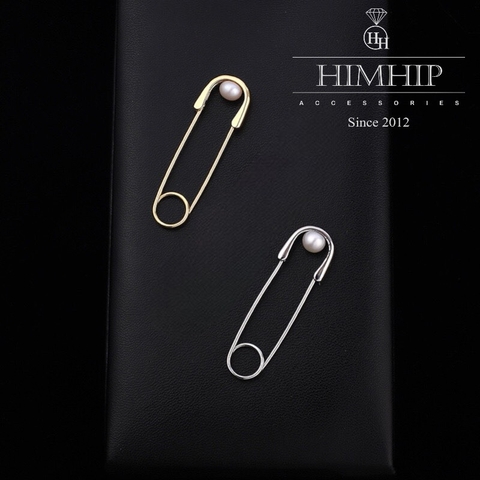 Trâm, Ghim Cài Kim Băng HimHip Kiểu Dáng Cổ Điển HKCC Mix Trai 1x4.5cm