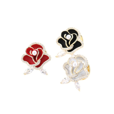 Pin Cài Áo HimHip Hoa Hồng Nhụy Trai Sang Trọng HKCC Đính Phale 2cm