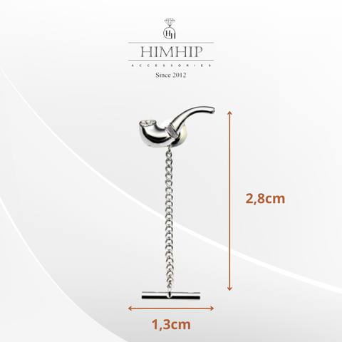 Pin Cài Áo HimHip Tẩu Thuốc Cá Tính HKCC Đính Phale 1.3x2.8cm