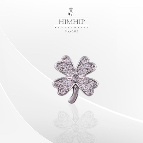 Pin Cài Áo HimHip Cỏ 4 Lá Mini May Mắn HKCC Đính Phale 1.5cm