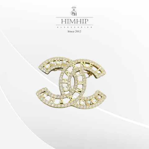 Trâm, Ghim Cài Áo HimHip Chữ X Vàng Lồng Chữ Sang Trọng HKCC Mix Trai 4x5cm