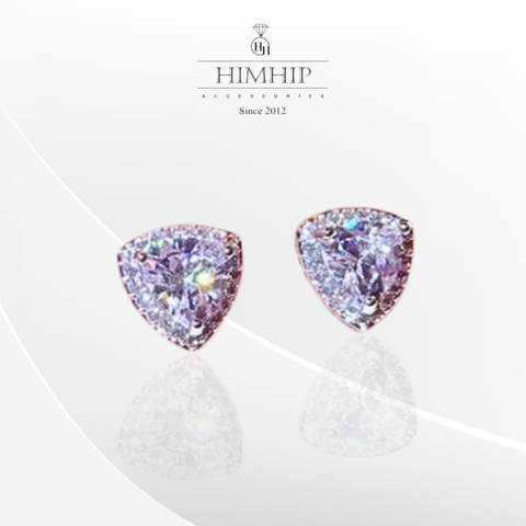 Khuyên Tai Nụ HimHip Tam Giác Reuleaux Sang Trọng HKCC Đính Phale 1x1cm