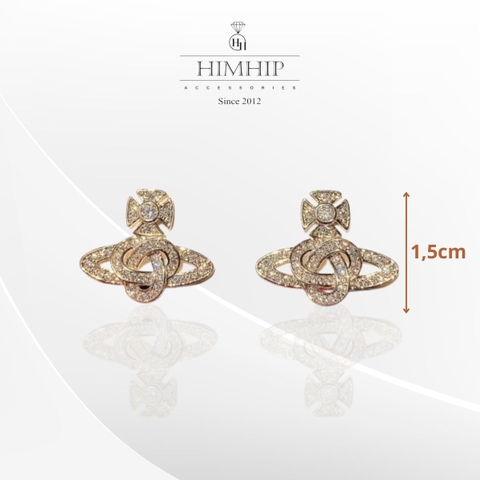 Khuyên Tai Ngắn HimHip Hành Tinh Thanh Lịch HKCC Đính Phale 1.5cm