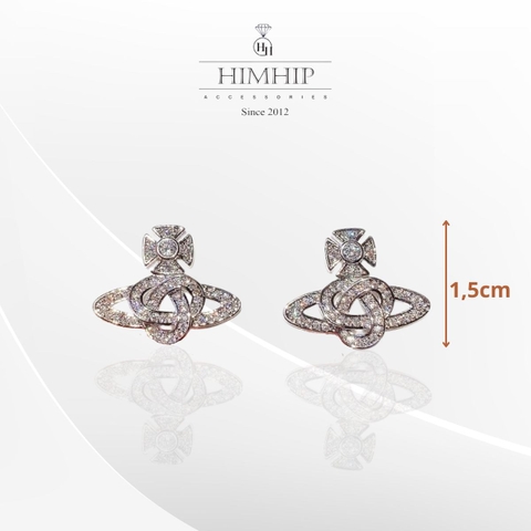 Khuyên Tai Ngắn HimHip Hành Tinh Thanh Lịch HKCC Đính Phale 1.5cm