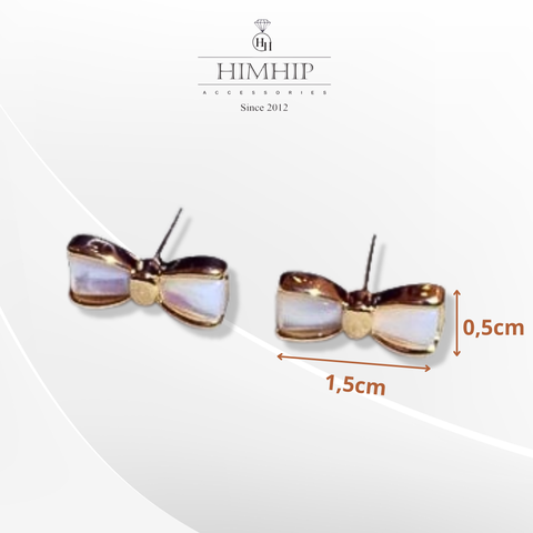 Khuyên Tai Hợp Kim Cao Cấp Chiếc Nơ Thanh Lịch 0.5*1.8cm