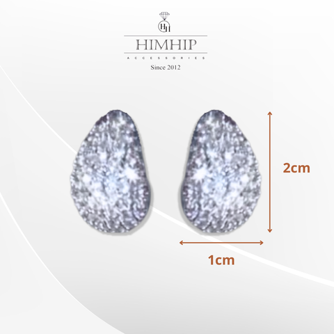 Khuyên Tai Nụ HimHip Hình Giọt Nước Sang Trọng HKCC Đính Phale 2x1cm