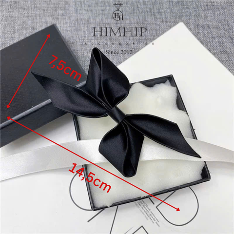Kẹp Bấm HimHip HKCC Thắt Nơ Vải Thanh Lịch 14.5x7,5cm
