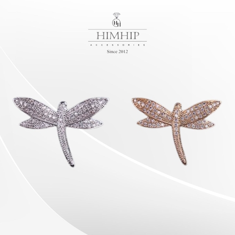 Pin Cài Áo HimHip Nam Nữ Chuồn Chuồn Nhỏ Thanh Lịch HKCC Đính Phale 2*2,5cm