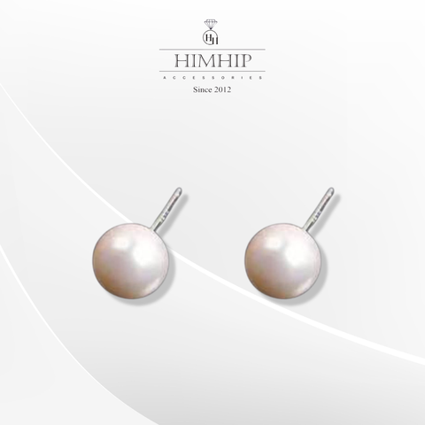 Khuyên Tai Nụ Hợp Kim Cao Cấp Mix Ngọc Trai Nước Ngọt Sang Trọng 6 ly Phụ Kiện Áo Dài HPBD