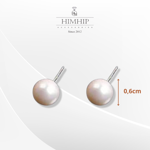 Khuyên Tai Nụ Hợp Kim Cao Cấp Mix Ngọc Trai Nước Ngọt Sang Trọng 6 ly Phụ Kiện Áo Dài HPBD