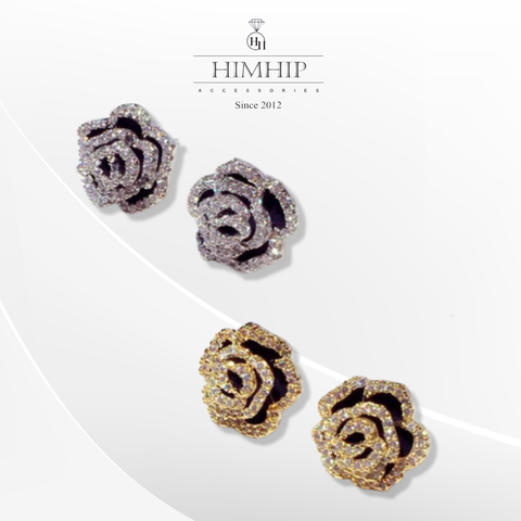 Khuyên Tai Nụ HimHip Nụ Hoa Hồng Sang Trọng HKCC Đính Phale 1.2x1.2cm