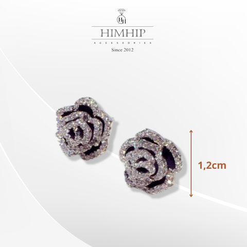 Khuyên Tai Nụ HimHip Nụ Hoa Hồng Sang Trọng HKCC Đính Phale 1.2x1.2cm