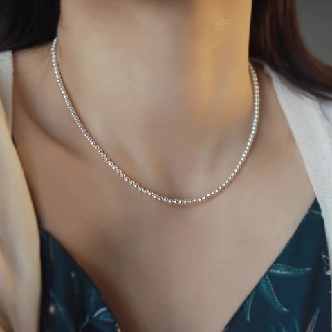 [Thiết Kế] Vòng Cổ HimHip Tinh Thể Ngọc Trai Dáng Ngắn Trẻ Trung 34+5cm