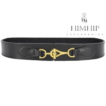 Dây Lưng HimHip Da Thật Mix Chun Khoá Móc Độc Đáo 4x67cm