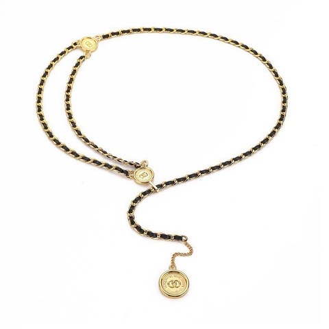 Dây Lưng HimHip Xích Mix Da PU Khóa Sang Trọng 103cm