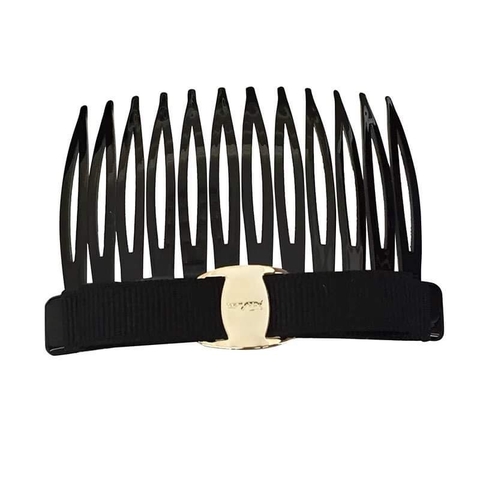 Xước nơ mặt KL đen thanh lịch 7x1.2cm (Xước 3,6cm)