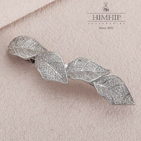 Kẹp Bấm HimHip HKCC Dải Lá Phale Thanh Lịch 7x2cm