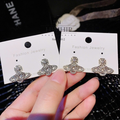 Khuyên Tai Ngắn HimHip Hành Tinh Thanh Lịch HKCC Đính Phale 1.5cm