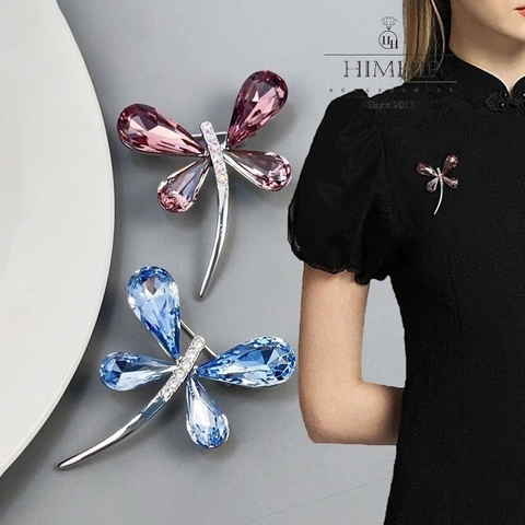 Trâm, Ghim Cài Áo HimHip HKCC Chuồn Phale Lấp Lánh 3.5x4cm