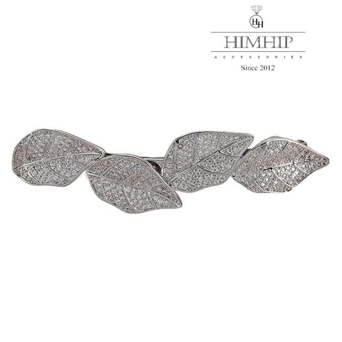 Kẹp Bấm HimHip HKCC Dải Lá Phale Thanh Lịch 7x2cm