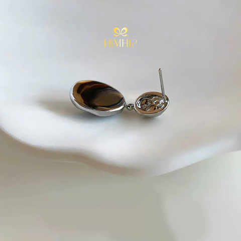 Khuyên Tai Ngắn HimHip HKCC Ánh Sương Đêm 2.5x1.6cm