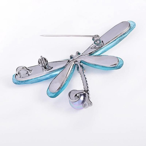 Trâm, Ghim Cài Áo Nam Nữ HimHip Chuồn Chuồn Xanh Ngọc Thanh Lịch 4*7cm HPBD