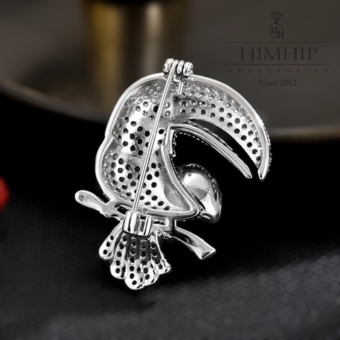 Trâm, Ghim Cài Áo HimHip Chim Yến Phụng Sang Trọng HKCC Đính Phale 2,3*3,5cm