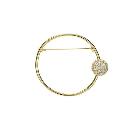 Trâm, Ghim Cài Áo HimHip Vòng Tròn Phối Charm Sang Trọng HKCC Đính Phale 4.5x4.5cm