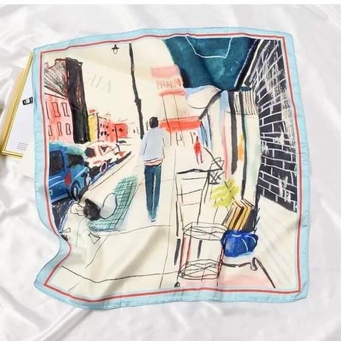 Khăn Lụa Thời Trang HimHip 53x53cm Khăn Quàng Quà Tặng Khăn