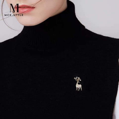Pin Cài Áo HimHip Hươu Sao Sang Trọng HKCC Đính Phale