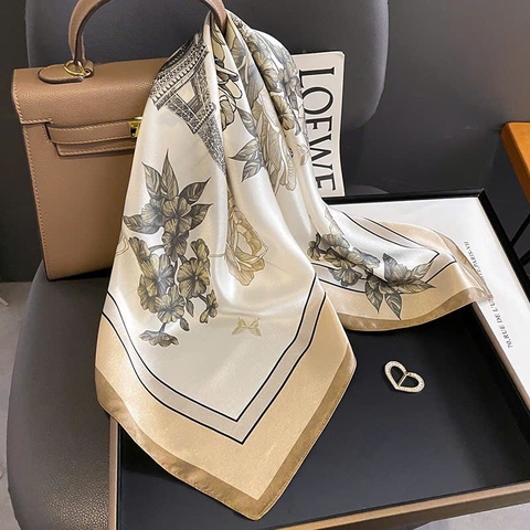 Khăn Lụa Cao Cấp HimHip 65x65cm Khăn Quàng Quà Tặng Khăn - 53