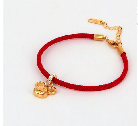 Vòng Tay HimHip Trai Thật Màu Lông Công Mix Khóa Nơ Dáng Thả Sang Trọng 18cm