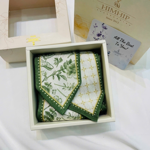 Set Quà 8/3 HimHip Khăn Lụa Tuban 125*7.4cm Kèm Túi Hộp Thiệp - 1104