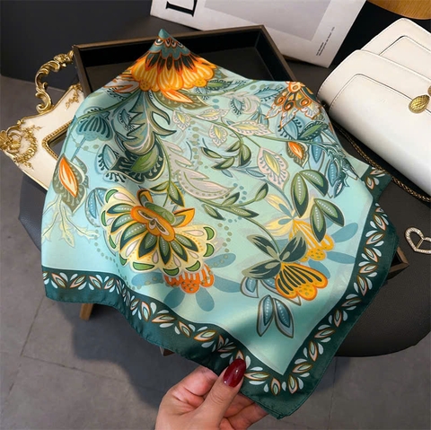 Khăn Lụa Thời Trang HimHip 70x70cm Khăn Quàng Quà Tặng Khăn - 305