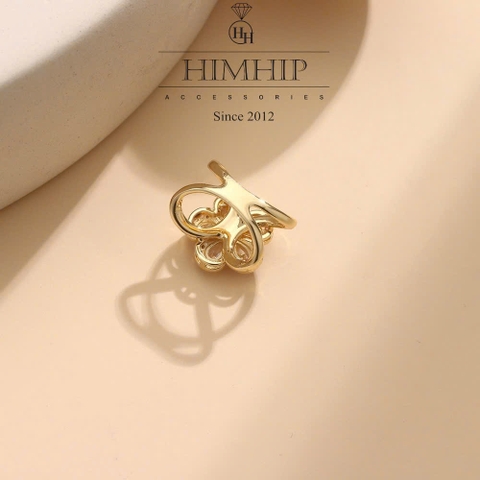 Cài Khăn 4 Chấu HimHip Size Nhỏ Hoa 5 Cánh Sang Trọng HKCC Đính Phale 1.6x2.2cm