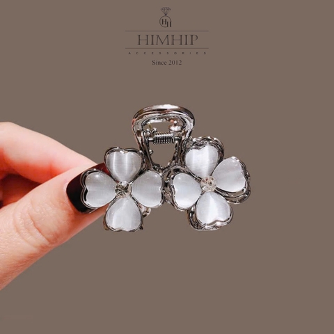 Kẹp Càng Cua HimHip HKCC Đính Đá Hoa May Mắn Thanh Lịch 6 Răng 5x3.7cm