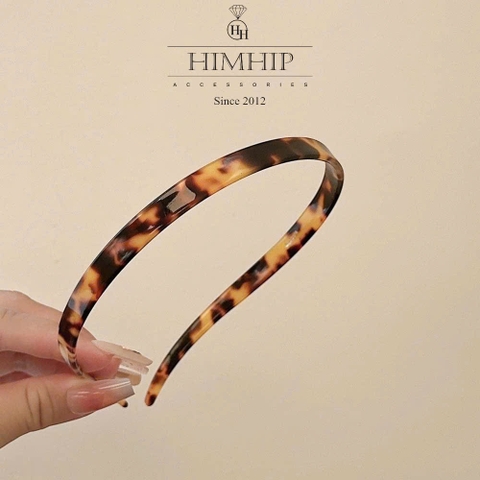 Bờm Tóc HimHip Composite Họa Tiết Loang Màu Sang Trọng 1cm