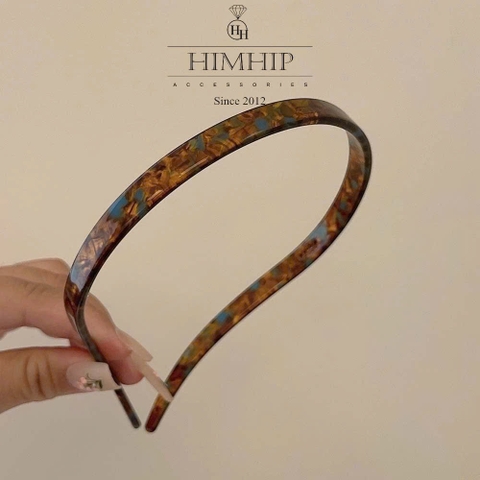 Bờm Tóc HimHip Composite Họa Tiết Loang Màu Sang Trọng 1cm
