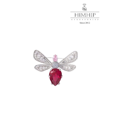 Trâm, Ghim Cài Áo HimHip HKCC Ong Phale Tứ Sắc 4.5x4cm