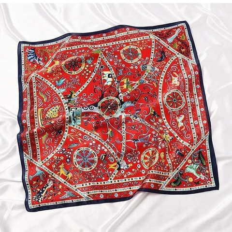 Khăn Lụa Cao Cấp HimHip 65x65cm Khăn Quàng Quà Tặng Khăn