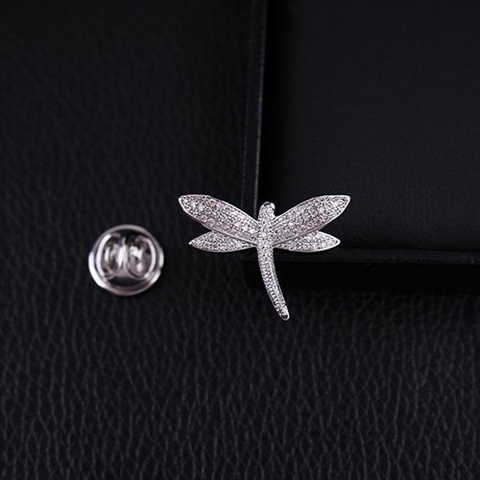 Pin Cài Áo HimHip Nam Nữ Chuồn Chuồn Nhỏ Thanh Lịch HKCC Đính Phale 2*2,5cm