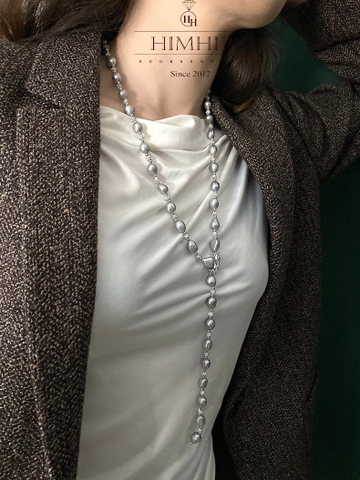 Vòng Cổ HimHip Trai Dị Khóa Mặt Thiên Nga Đính Phale Sang Trọng 79+0cm Phụ Kiện Áo Dài