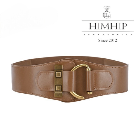 Dây Lưng HimHip Da Thật Mix Chun Khóa Móc Sang Trọng 5x78cm