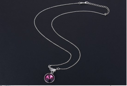 Dây chuyền phối mặt lá đính phale cao cấp 40+5cm