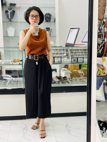 Dây lưng da miếng 1mặt khoá tròn sang trọng 5.2-6.6*98cm