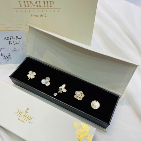 Set Quà Tặng HimHip Cài Áo Kèm Túi Hộp Thiệp - 823