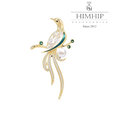 Trâm,Ghim Cài HimHip Khổng Tước Trường Thọ 4*7cm
